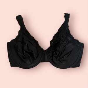 Wacoal Softly Styled 855301 Black Lace Bra 36DDD